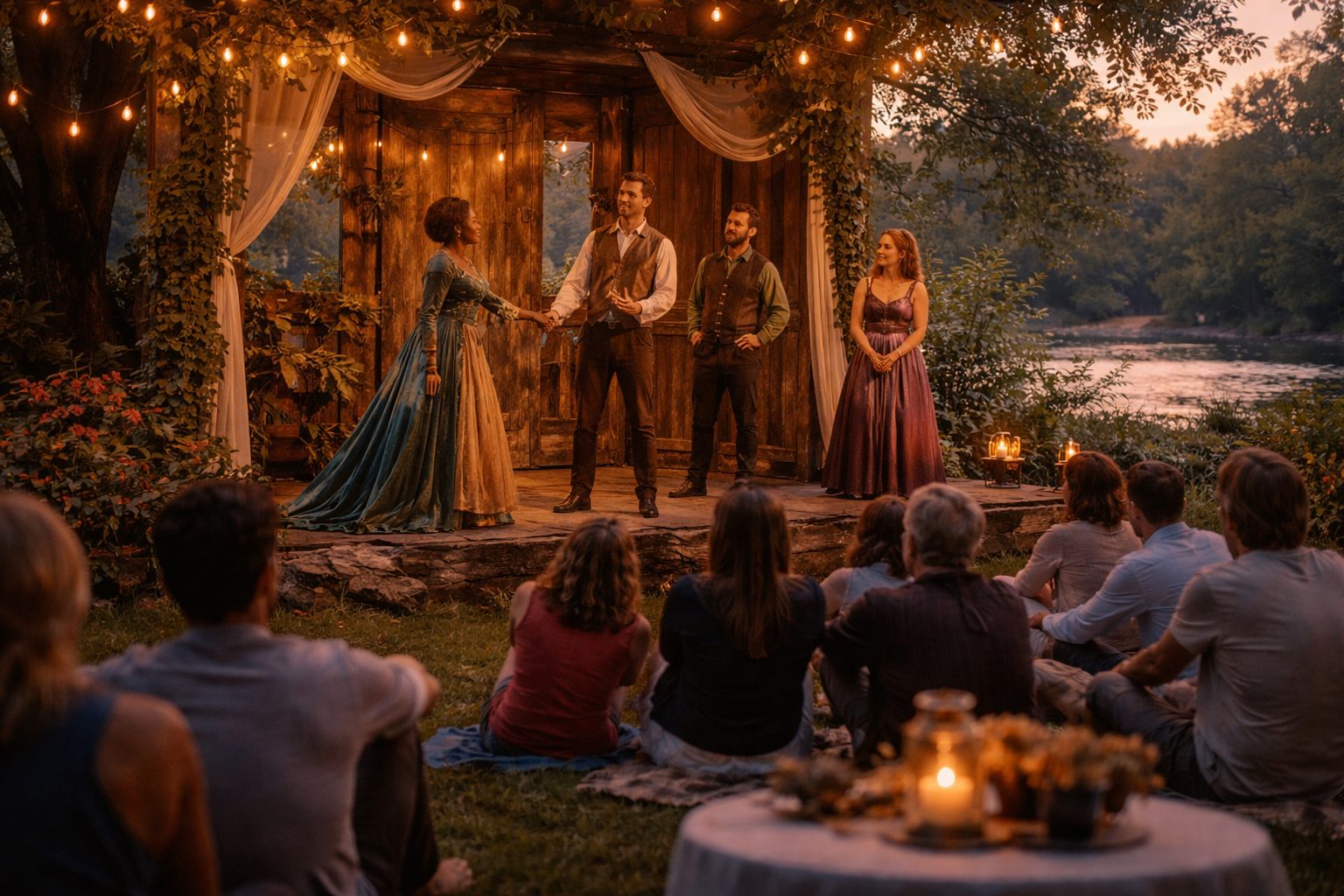 Outdoor theater performance by the Delaware River - Performing Arts